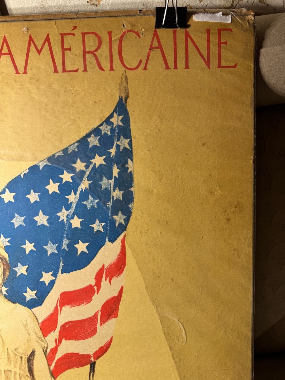 Rare Original WW1 "Croix Rouge Americaine, L'Amitie Des Etats Unis" Poster