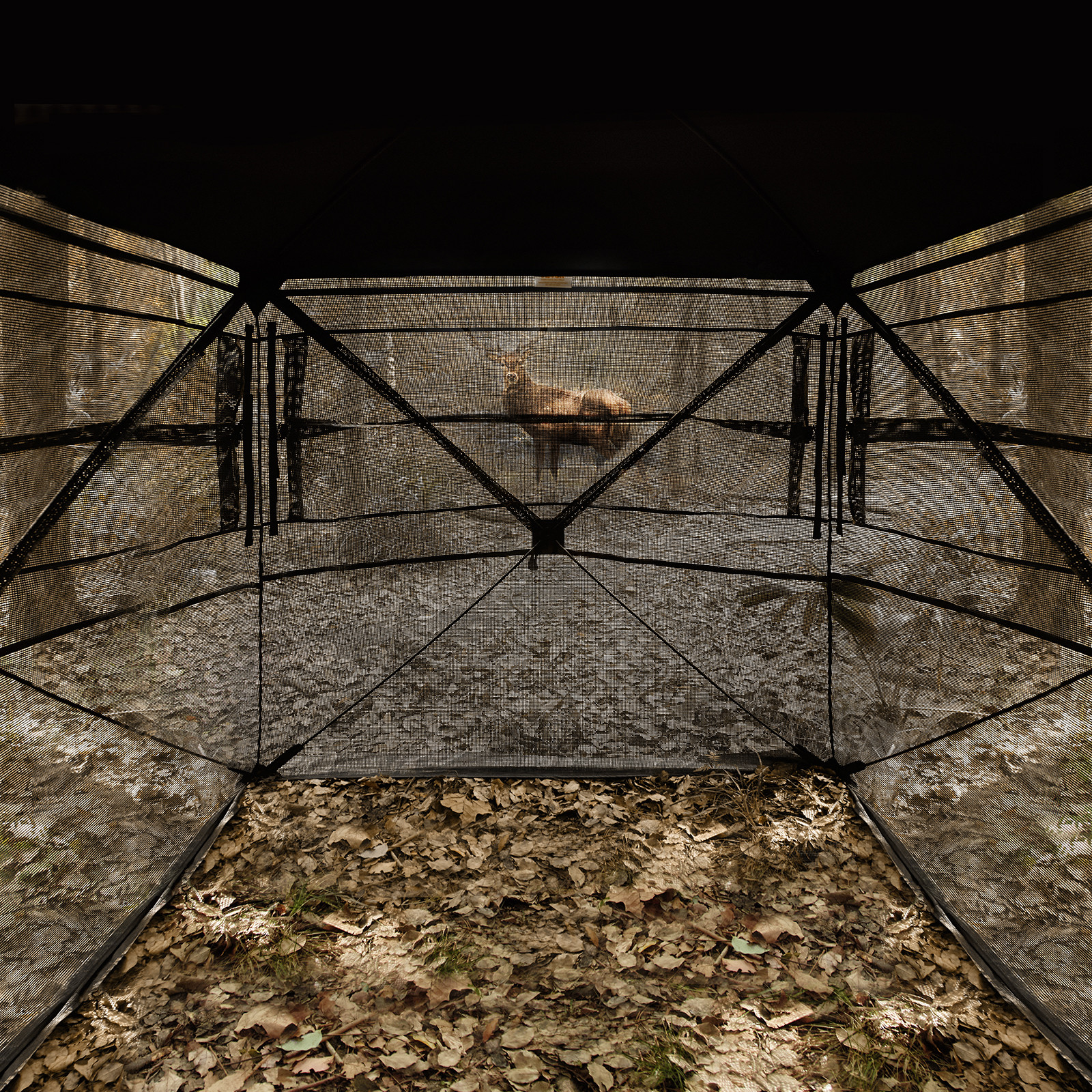 VEVOR Hunting Blind 270° See Through Ground Blind One-Way Mesh for 4-5 Person