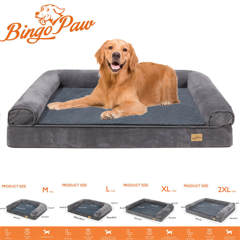 XXLarge Orthopedic Memory Foam Dog Bed Waterproof Pet Sofa Couch Removable Cover