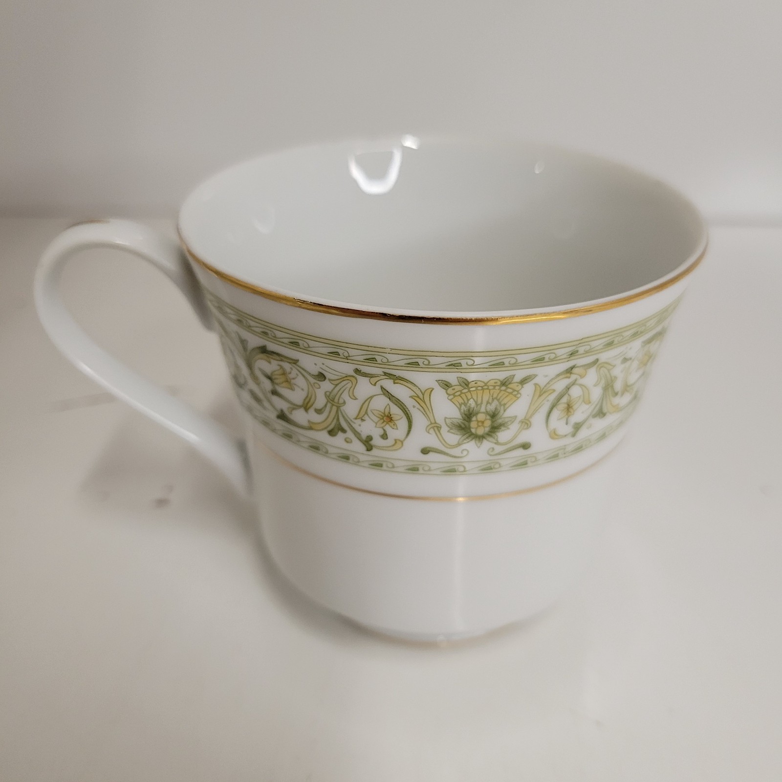 Felicity By Daniele Green & Gold Ring Coffee Tea Cup Fine China Japan