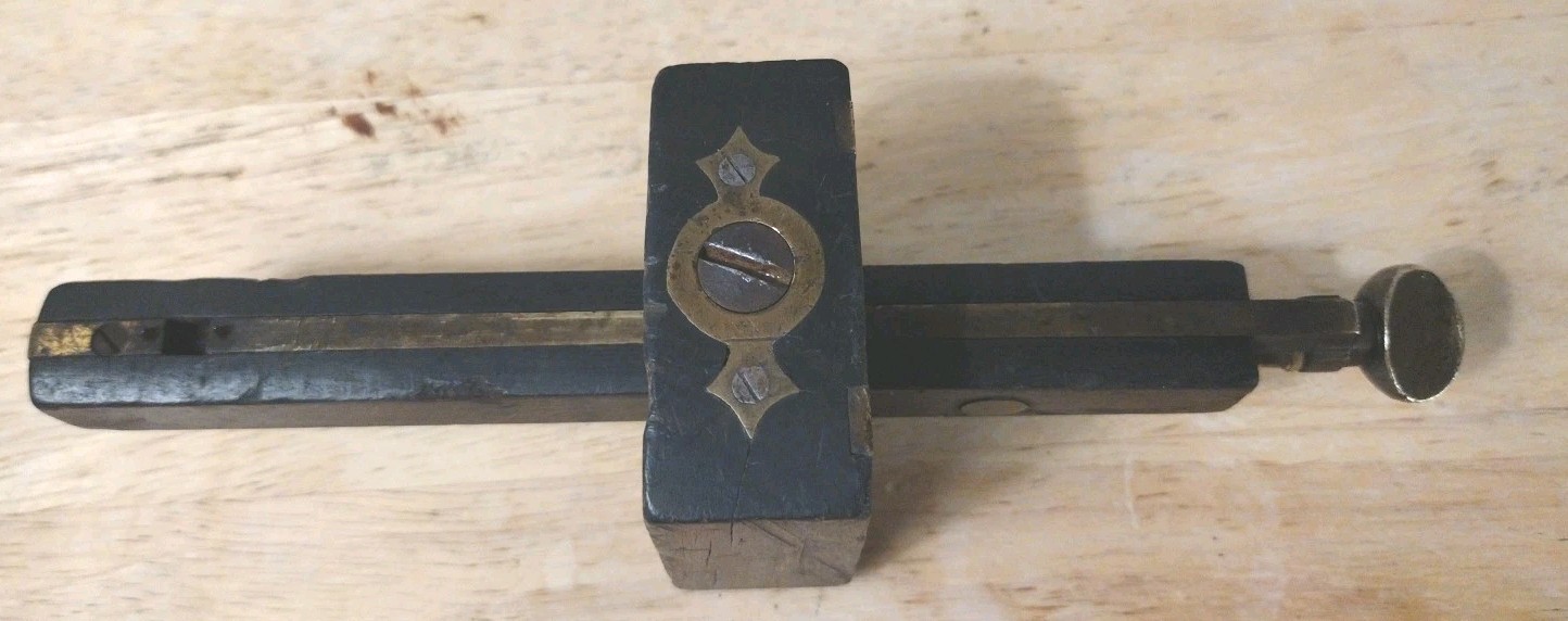 Antique MARPLES & SONS SHEFFIELD ROSEWOOD/BRASS MORTISE GAUGE- Hand Tool-Marking