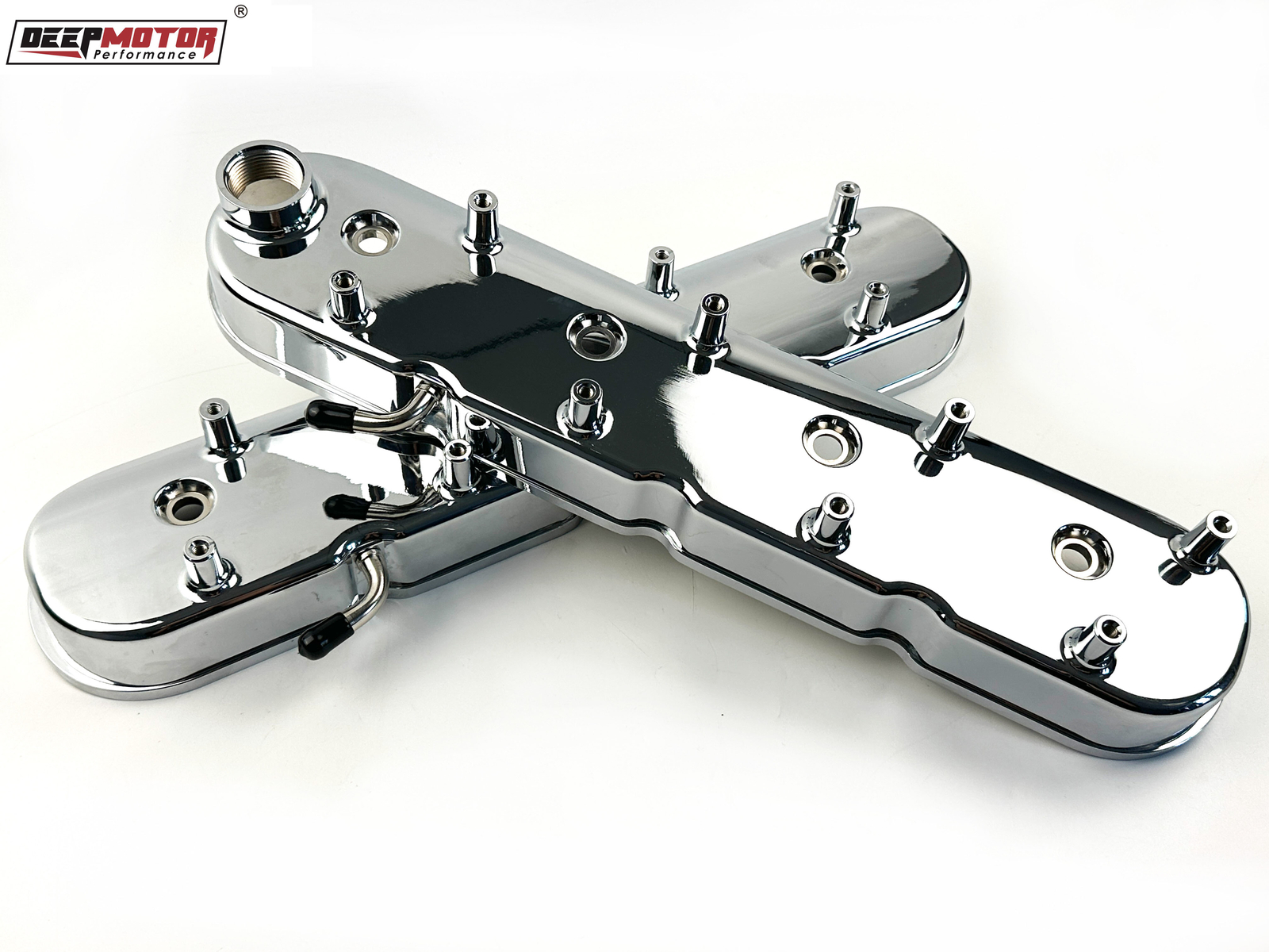 Deepmotor Tall Cast Aluminum Valve Covers for LS1 LS2 LS3 LS6 5.3 6.0 Chrome