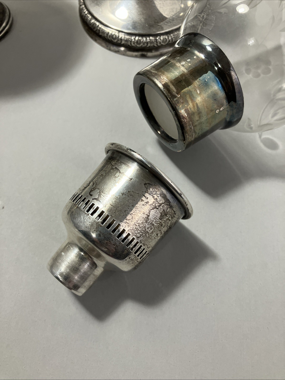 International Silver Prelude-Plain “Sterling Hollowware” Weighted Hurricane Lot