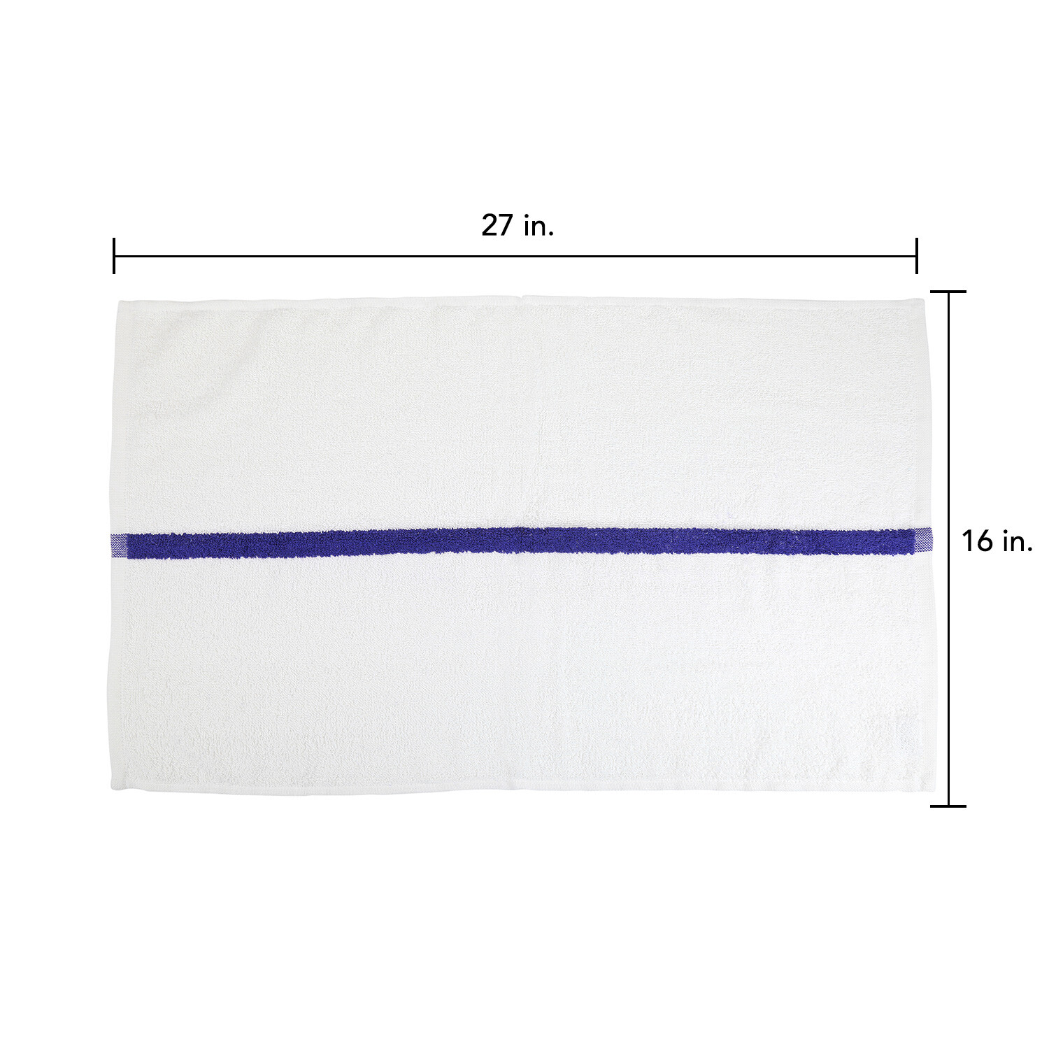 Gym Hand Towels 16x27 - Packs of 12 Absorbent Cotton Striped Workout Spa Towels