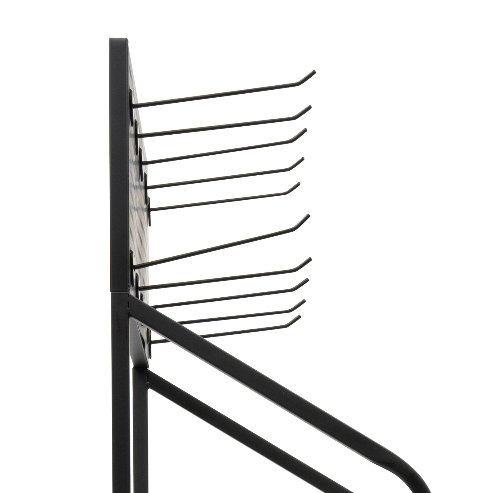 4 Tiers Retail Shop Display Rack Market Shelf Fruit Vegetable Snack Basket Black