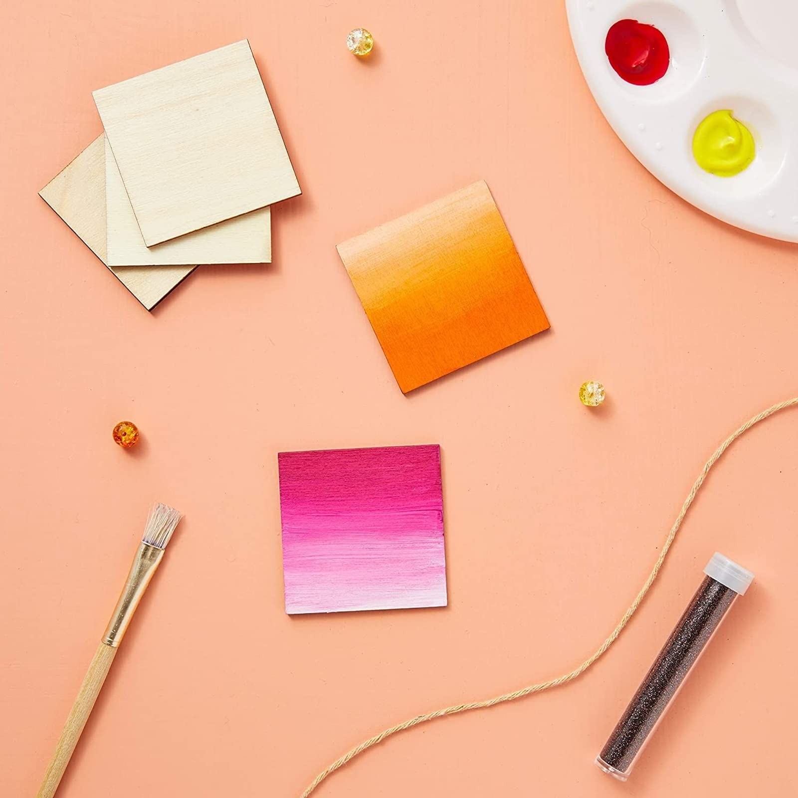 Juvale Wood Squares for Crafts - 60 Pack, 2 x 2 60 2 x 2 Inches, 2 X 2