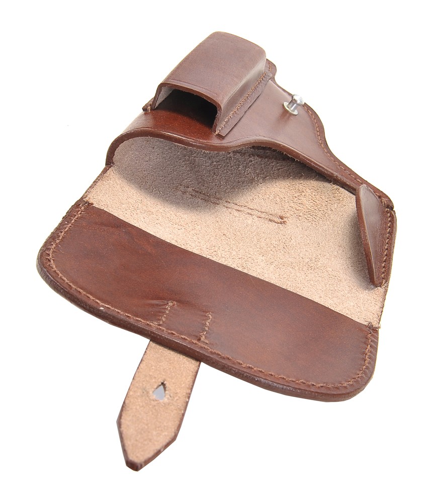 Premium Drum Dyed Leather Makarov Holster with Magazine Pouch Factory Second