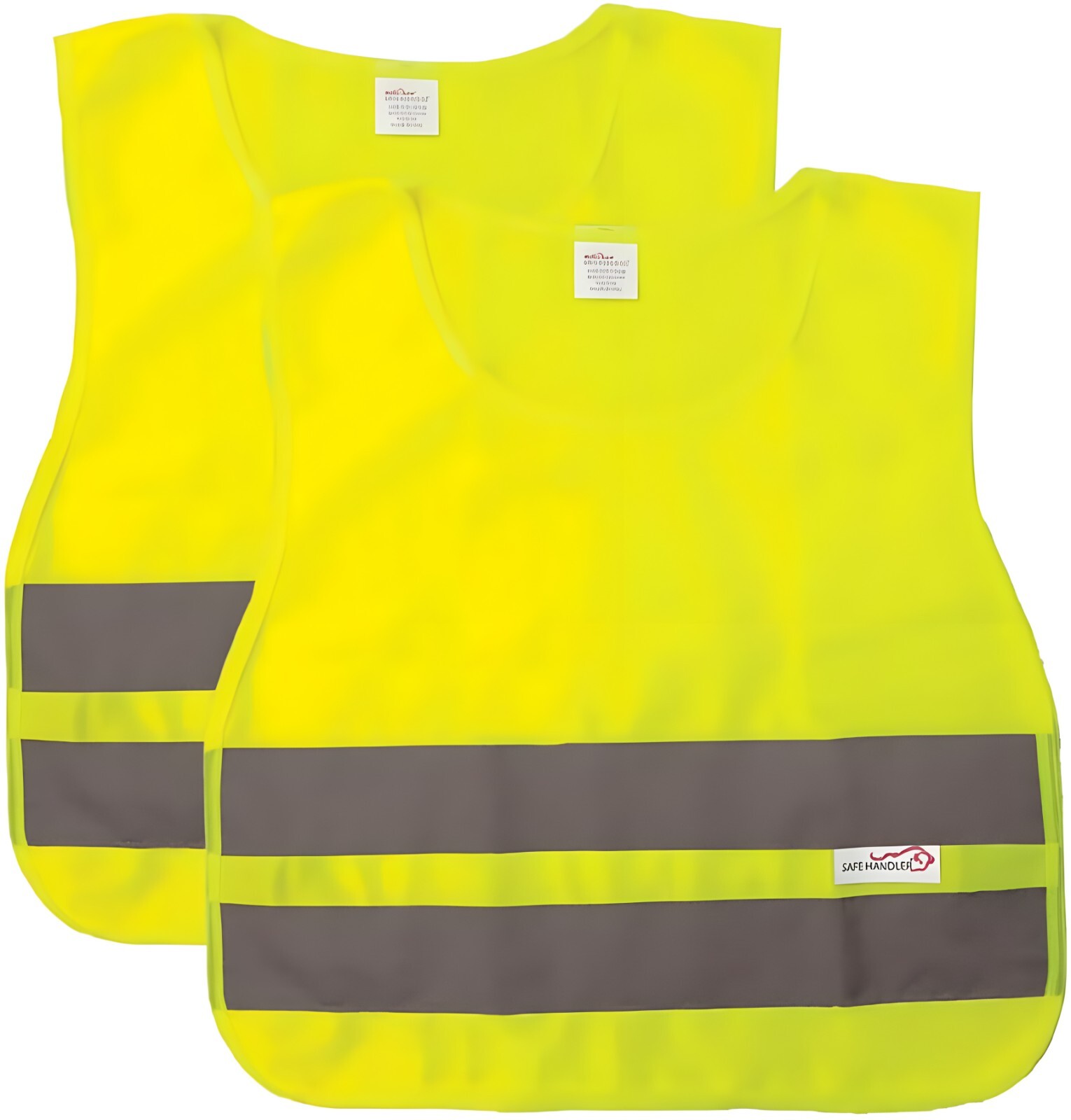 2 Pack of Lightweight Yellow Polyester Reflective Safety Vests for Kids