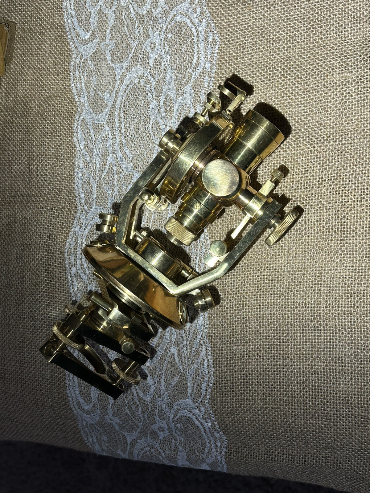 Surveyor's Brass Theodolite Stanley London in Original Condition Transit