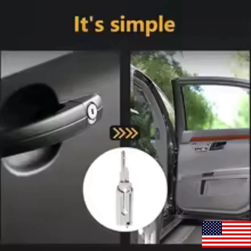 Hook And Pickup Tool Kit 2 In 1 Portable Lock Picking Set Ergonomic Handle**