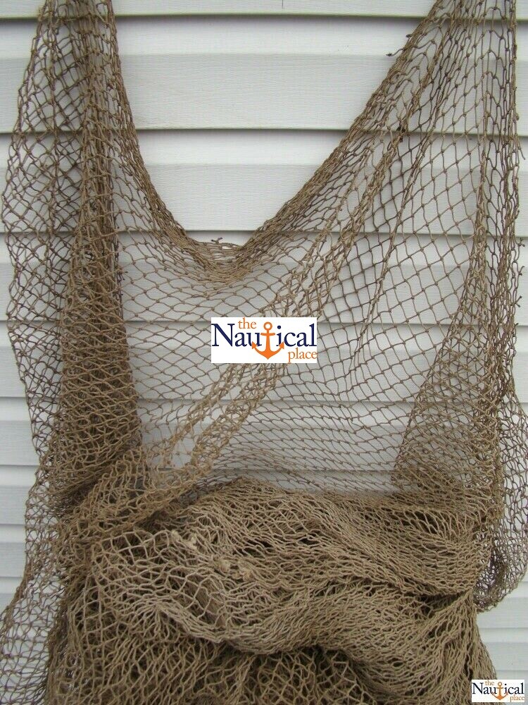 Authentic Fishing Net, Old Vintage Netting, Decorative Used Fish Net, Nautical