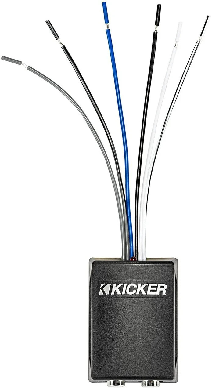 46KISLOC2 KICKER Speaker Wire-to-RCA Line-Out Converter 2 Channel w/+12v Turn On