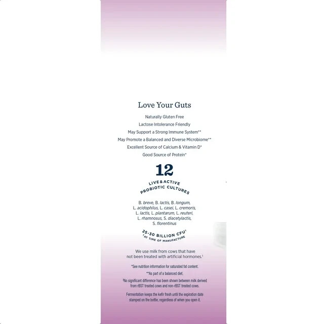 3 Pack Lifeway’s Organic Peach Kefir Lactose-Friendly Probiotic Drink Size 32 oz