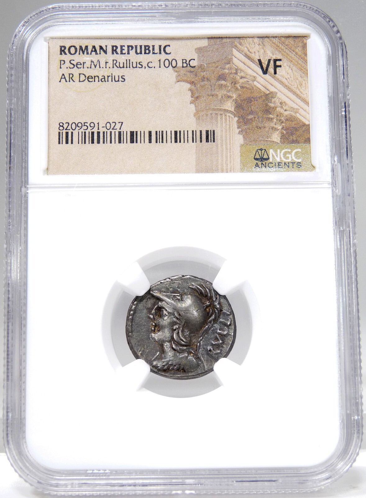 MINERVA/Victory Two Horse Chariot P. Servilius Mf Rullus NGC VF Coin Servilia 14