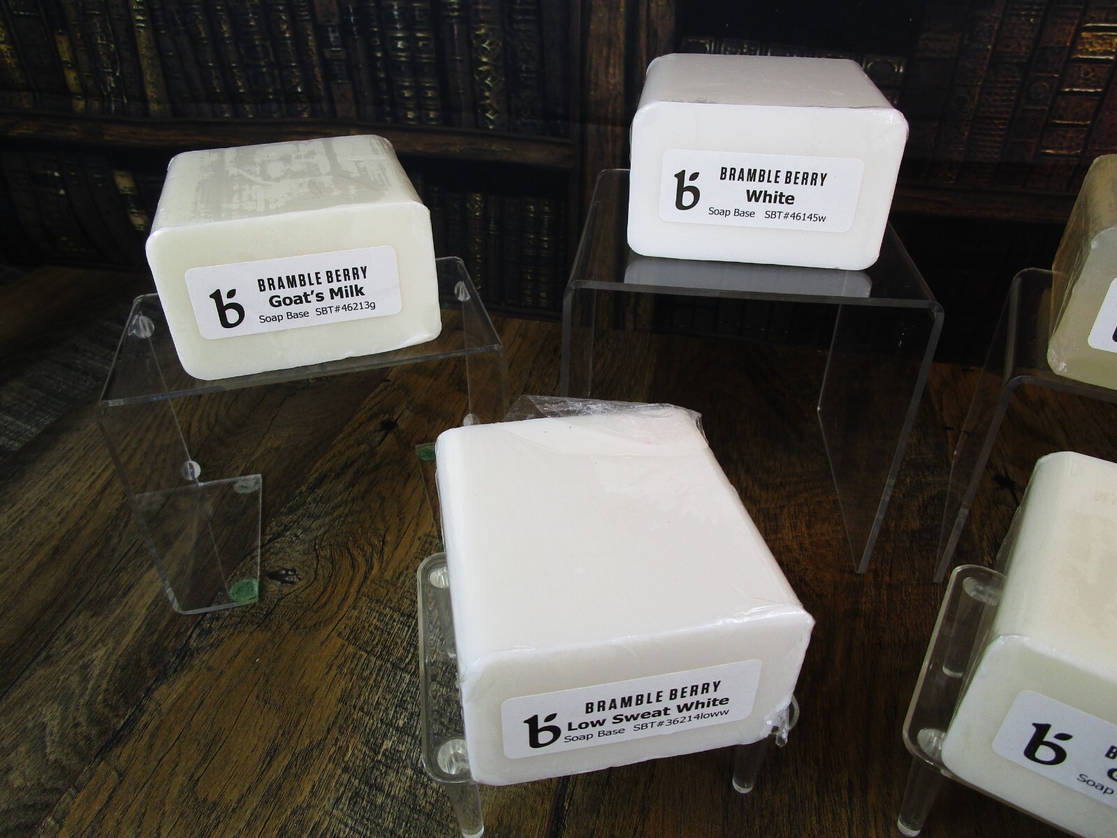 Lot of 7 ASSORTED & SEALED - BRAMBLE BERRY SOAP BASE - Goat's Milk, Clear, White