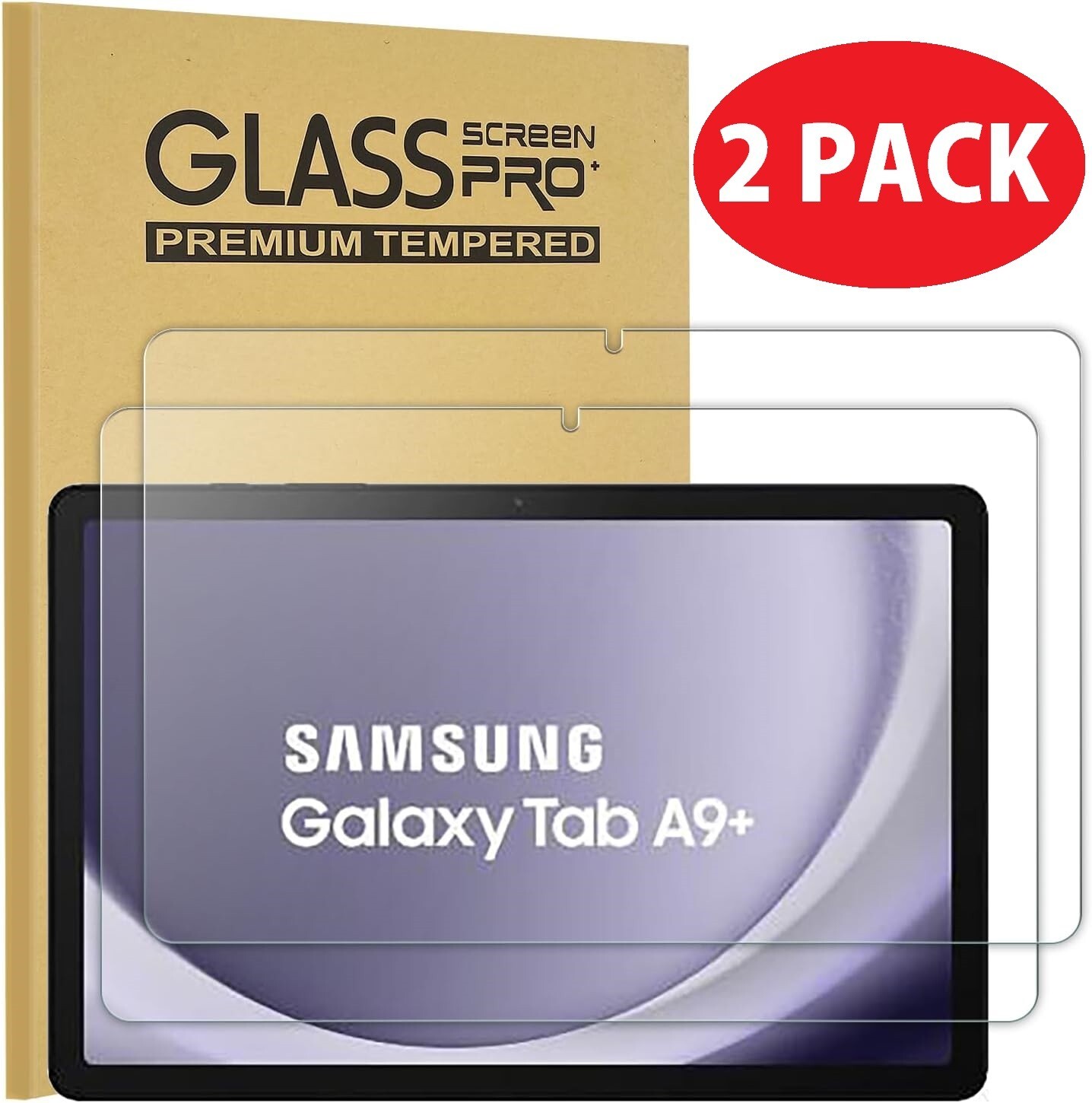 (2 Pack) Samsung Galaxy Tab A9 Plus / A9+ 5G 11" Screen Protector Tempered Glass