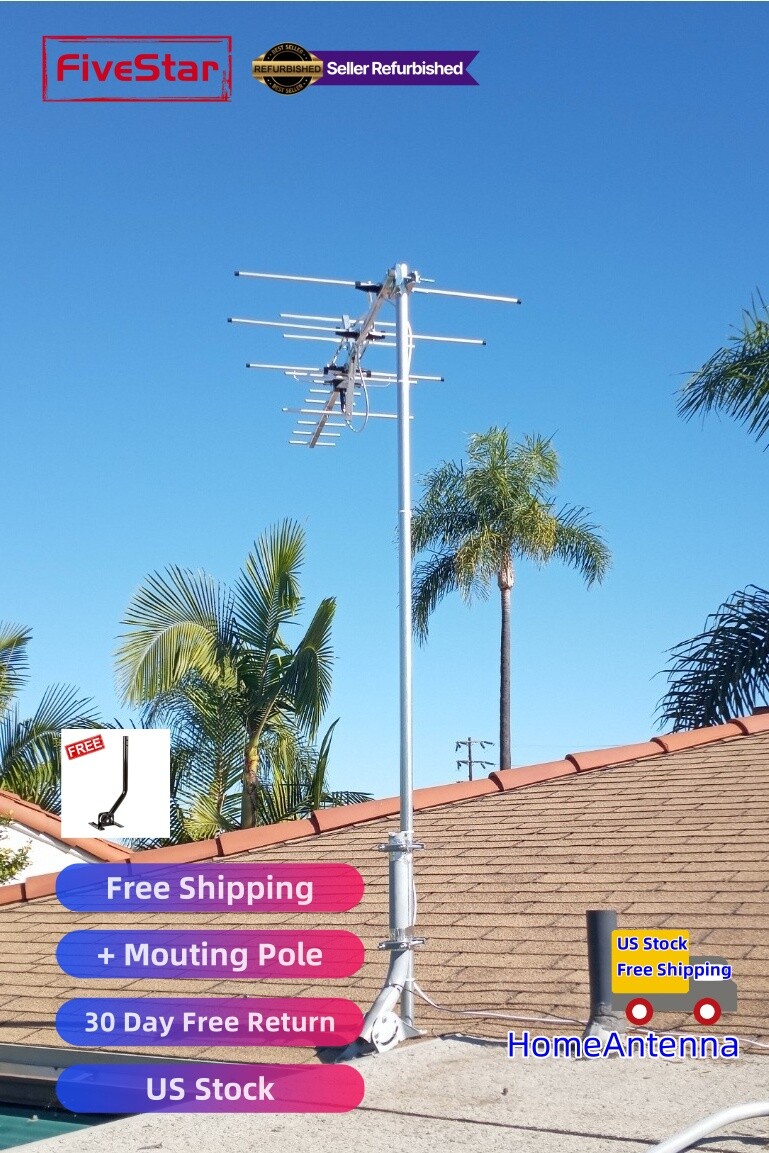 Superior Yagi Outdoor TV Antenna 200 Mile Digital HD Roof Attic Mount