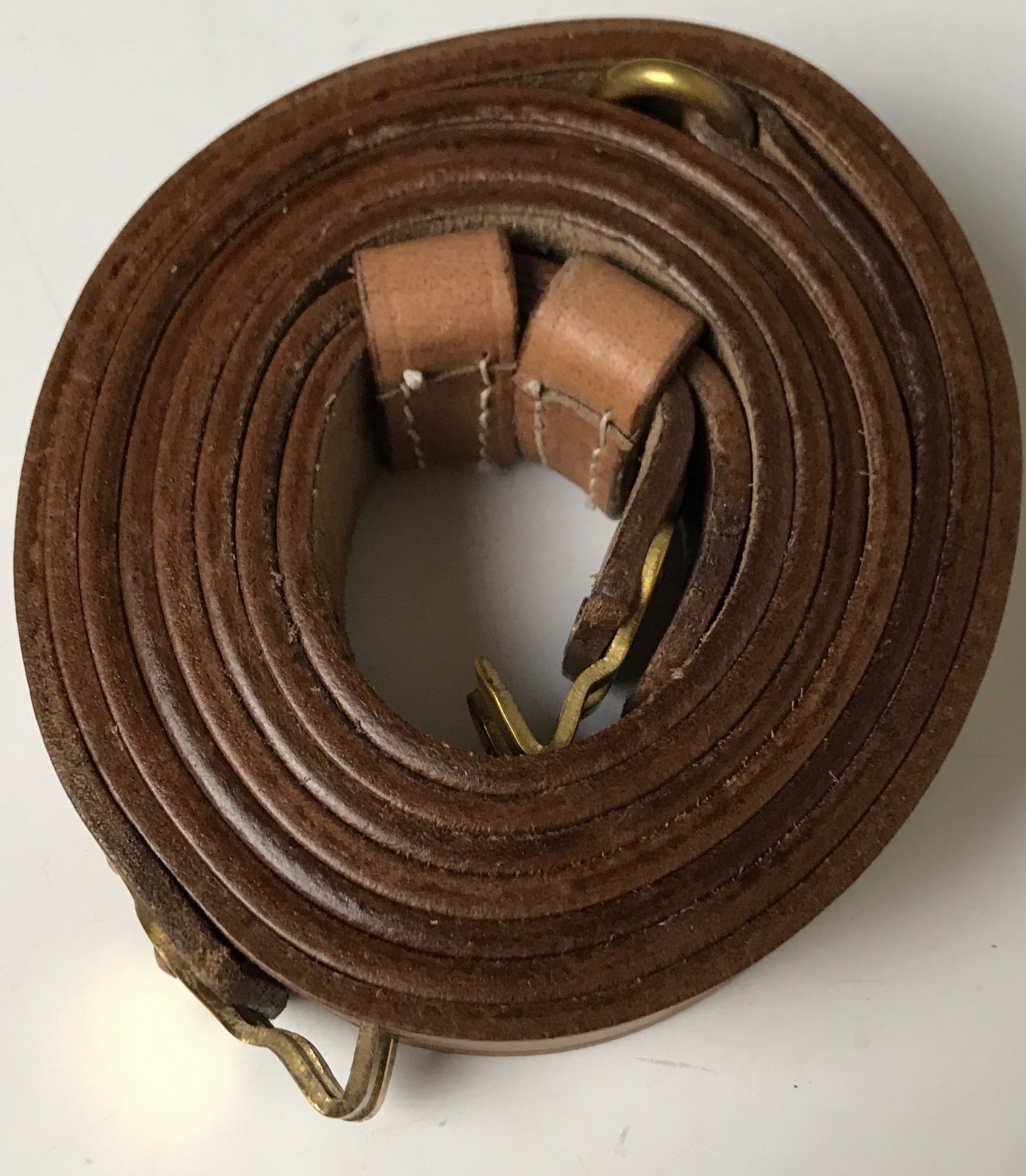 WWI US 1917 M1917 RIFLE CARRY SLING-LIGHT BROWN LEATHER