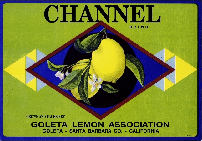 Goleta Channel #2 Lemon Citrus Crate Label Art Print