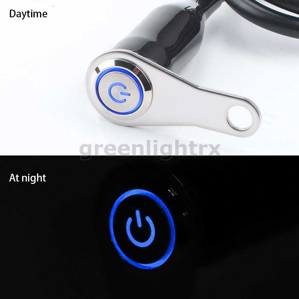 LED Motorcycle Switch ON/OFF Handlebar Mount Push Button 12V Headlight Fog Light