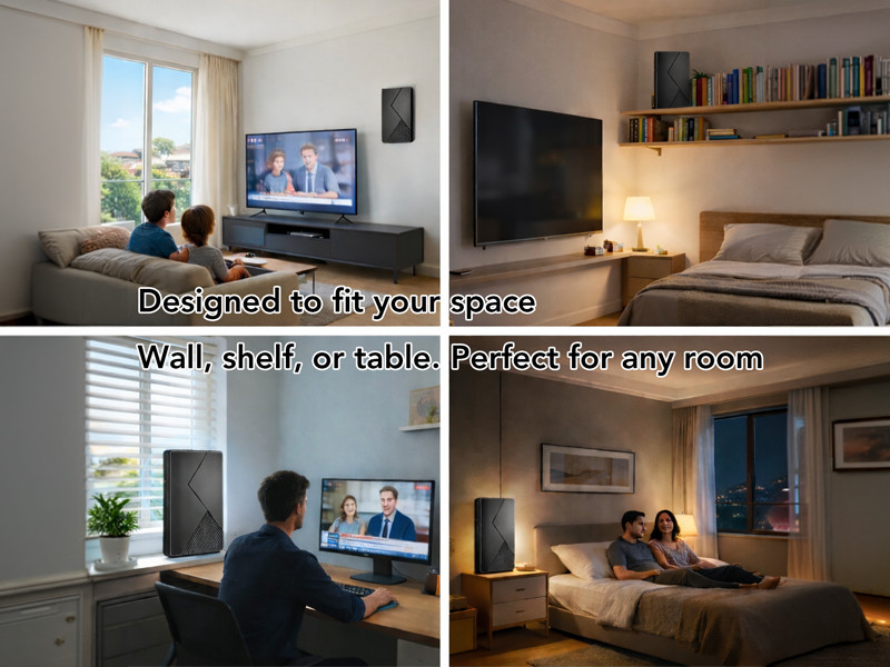 Amplified HD Reception with Signal Booster 4K Ready for Local Channels LongRange