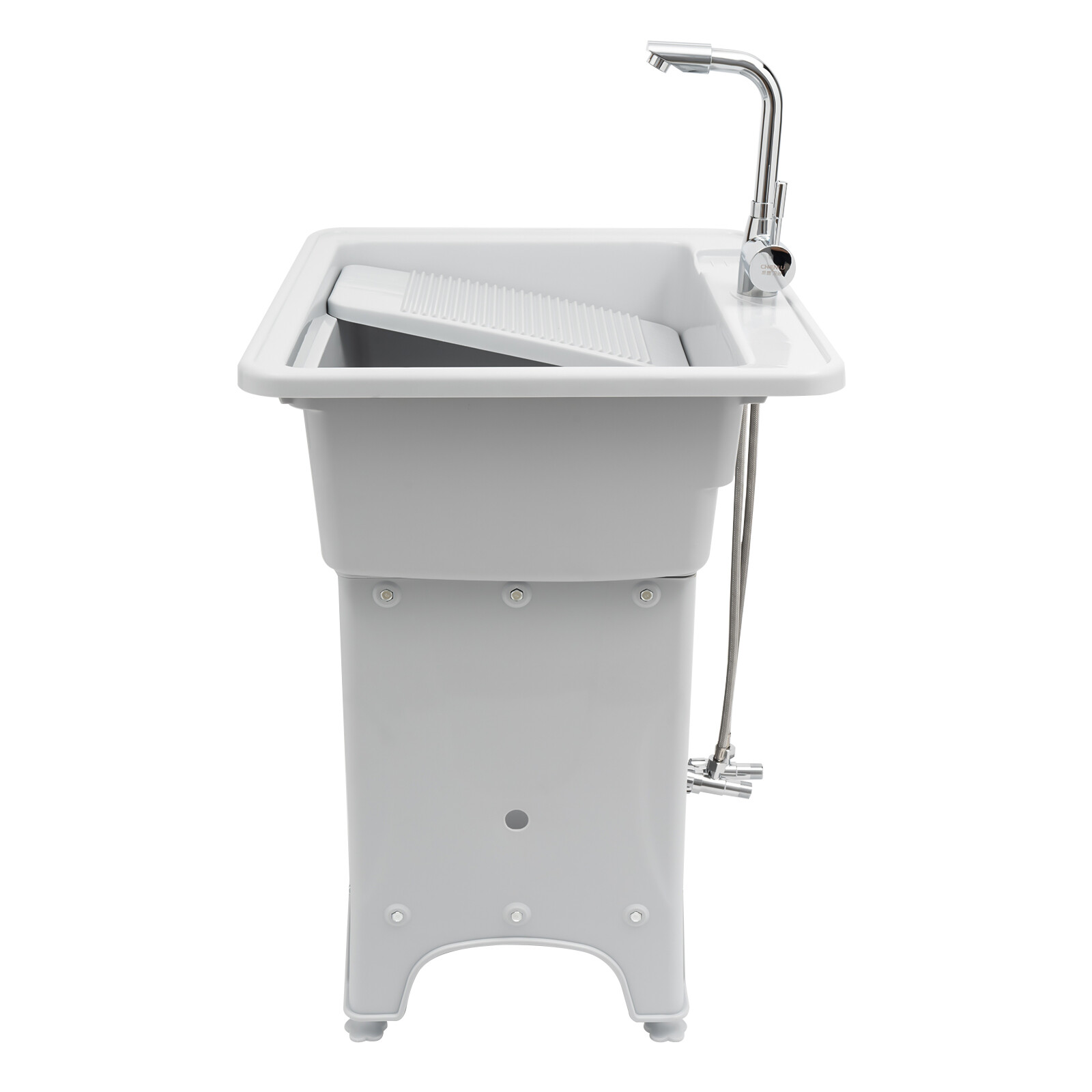 Utility Sink Laundry Tub with Faucet & Basement for Laundry Room Garage or Shop