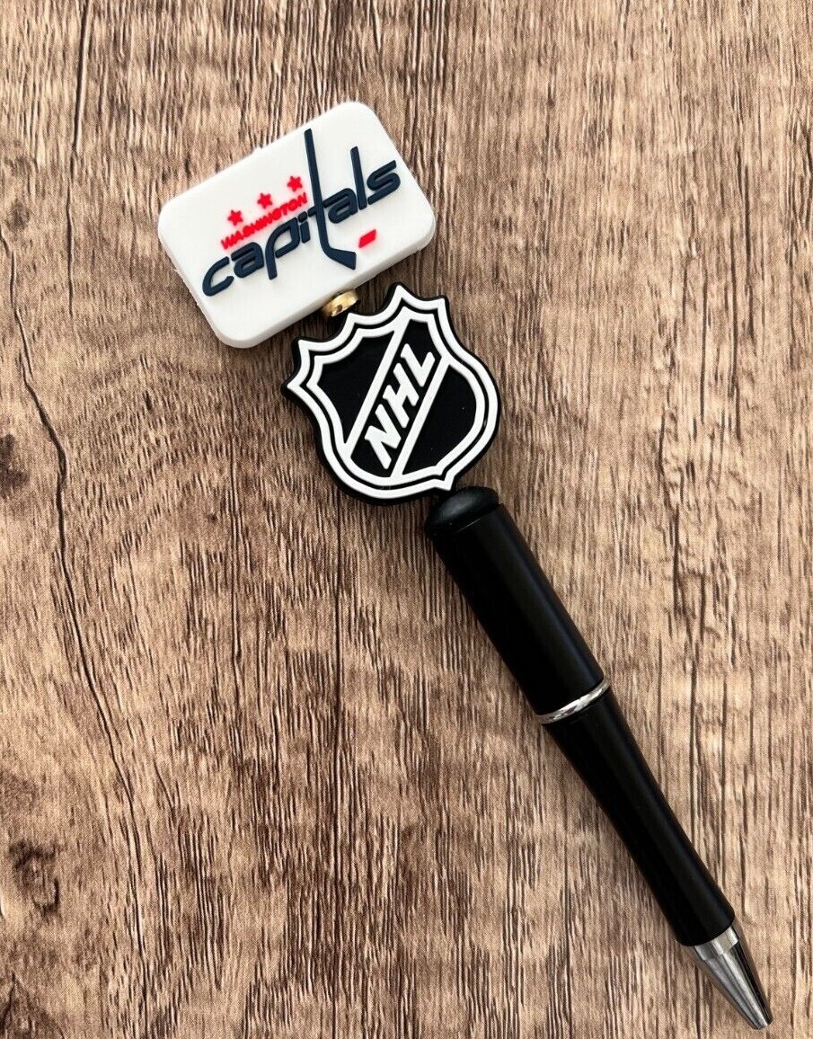 Handmade beaded pens. Hockey. Collect, gifts, gift basket filler, party