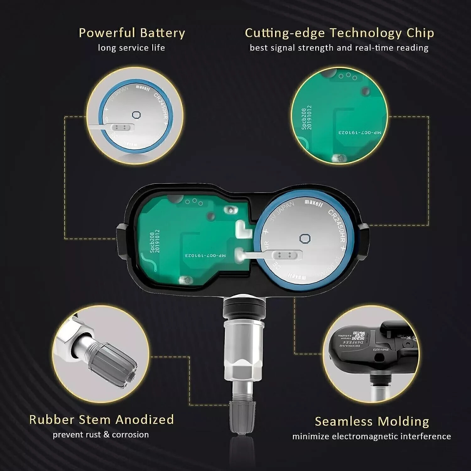 4x Tire Pressure Sensor TPMS 42607-33021 For Toyota Corolla Lexus PMV-107J New