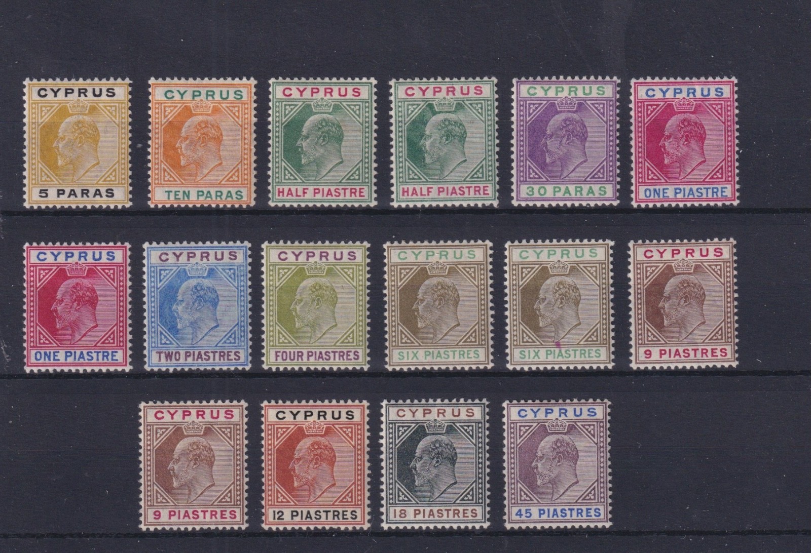 CYPRUS. 1904. SG 60 - 71. MLH. 350.- POUNDS