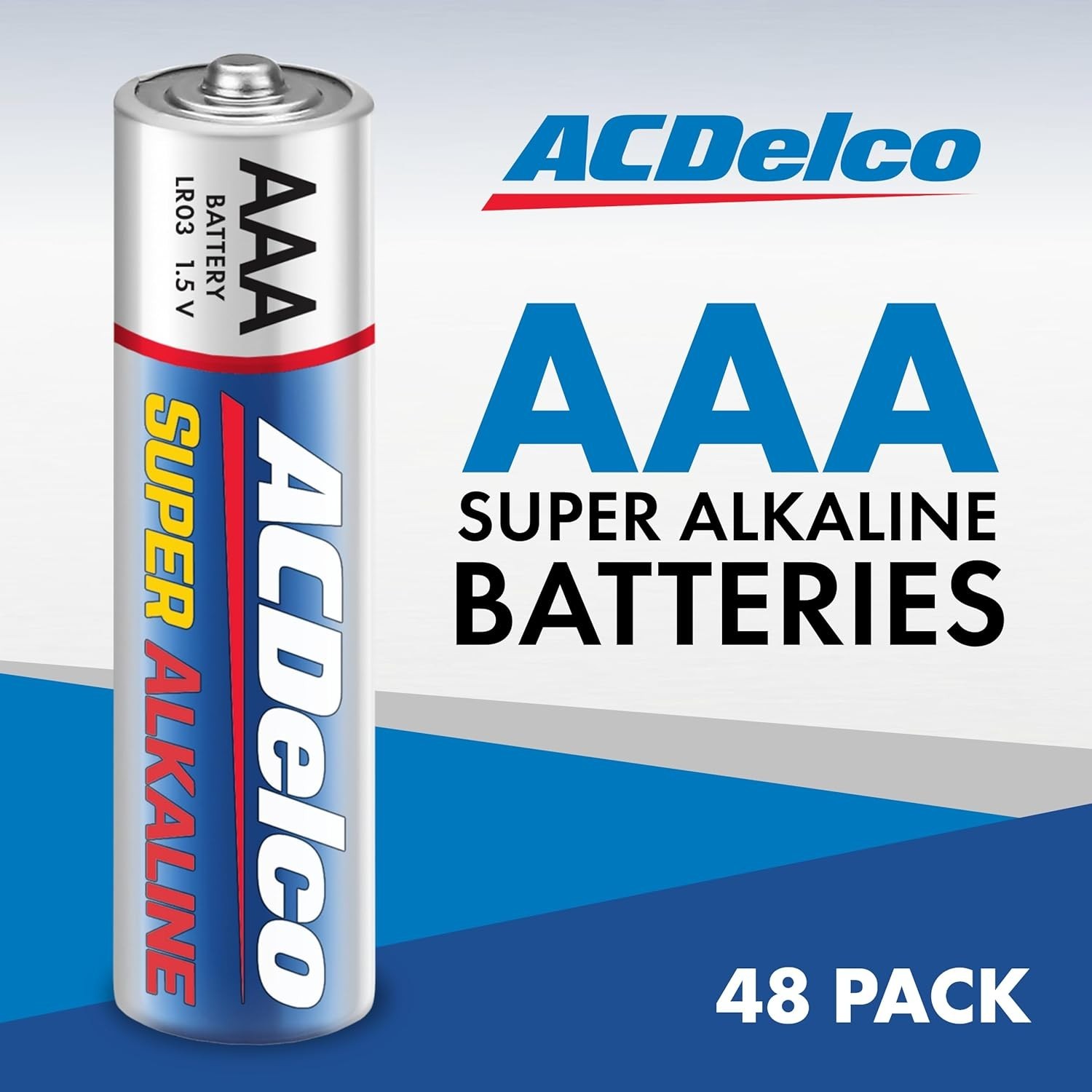 ACDelco AAA LR03 1.5V Super Alkaline Batteries, 48-Count