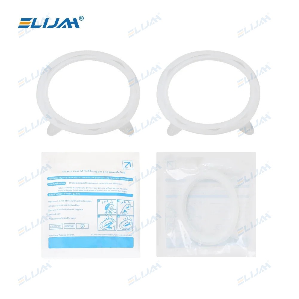 5Pcs Dental Mouth Opener Sterile Rubber Dam Cheek Retractor O Shape Disposable