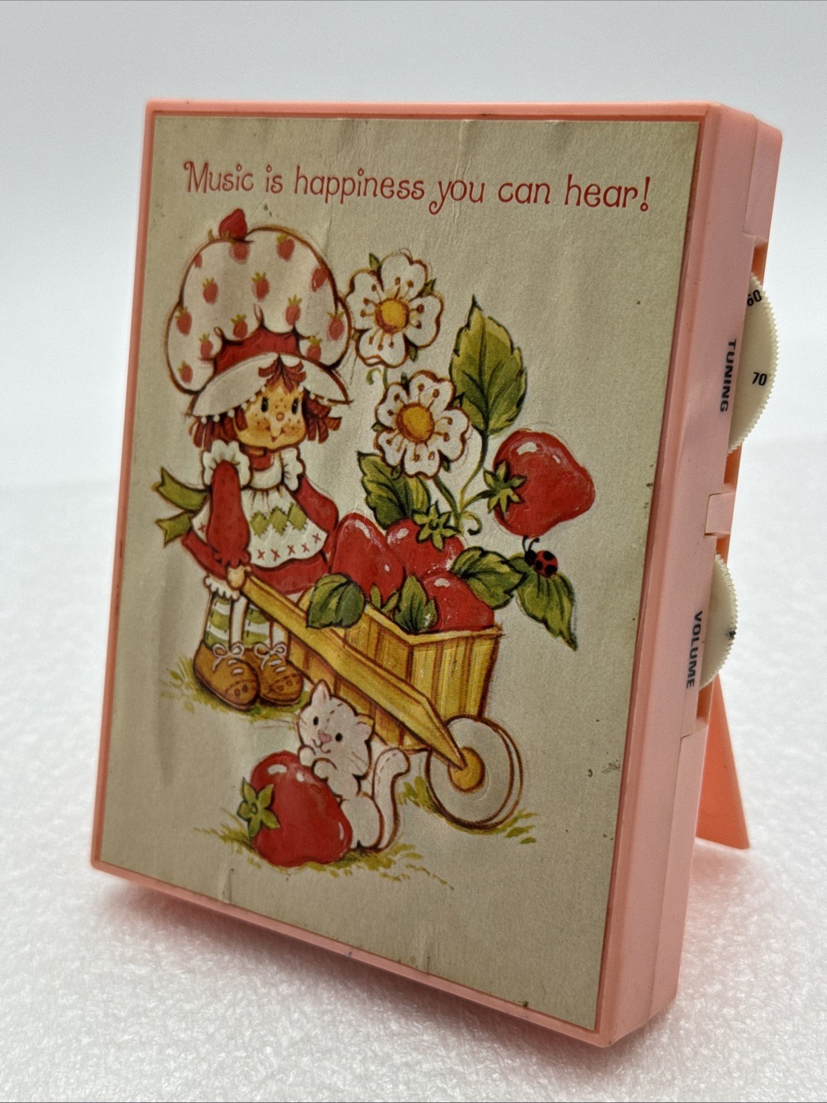 Vintage 1982 American Greetings Strawberry Shortcake Novelty AM Radio Works