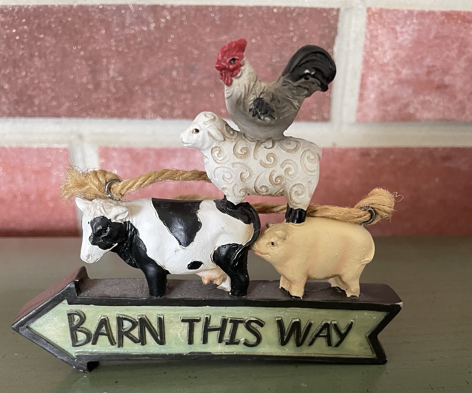 Barn This Way - arrow pointing with Farm Animals ornament/ wall decor cute!