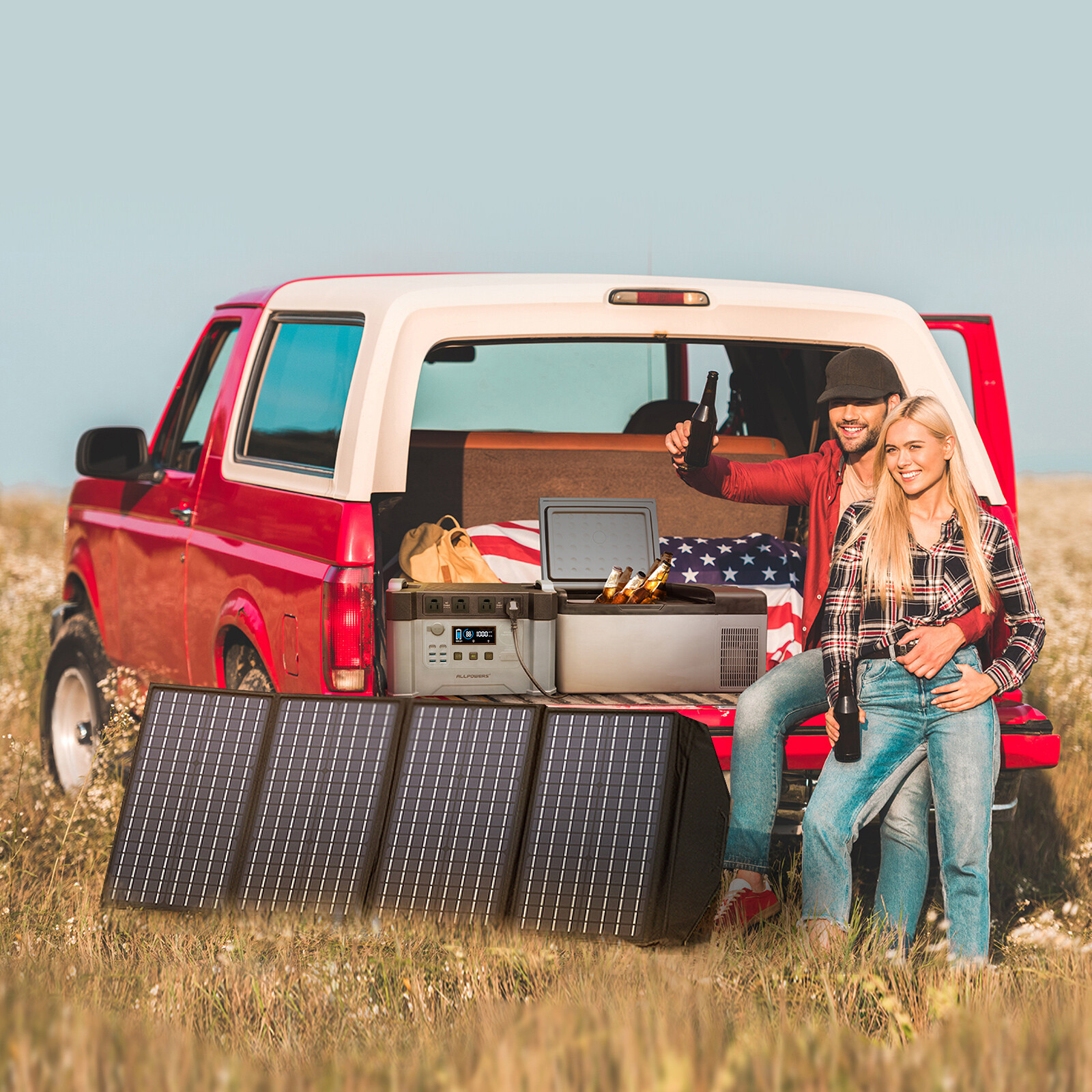 ALLPOWERS 2000W Solar Portable Power Station Generator Portable Solar Panel140W