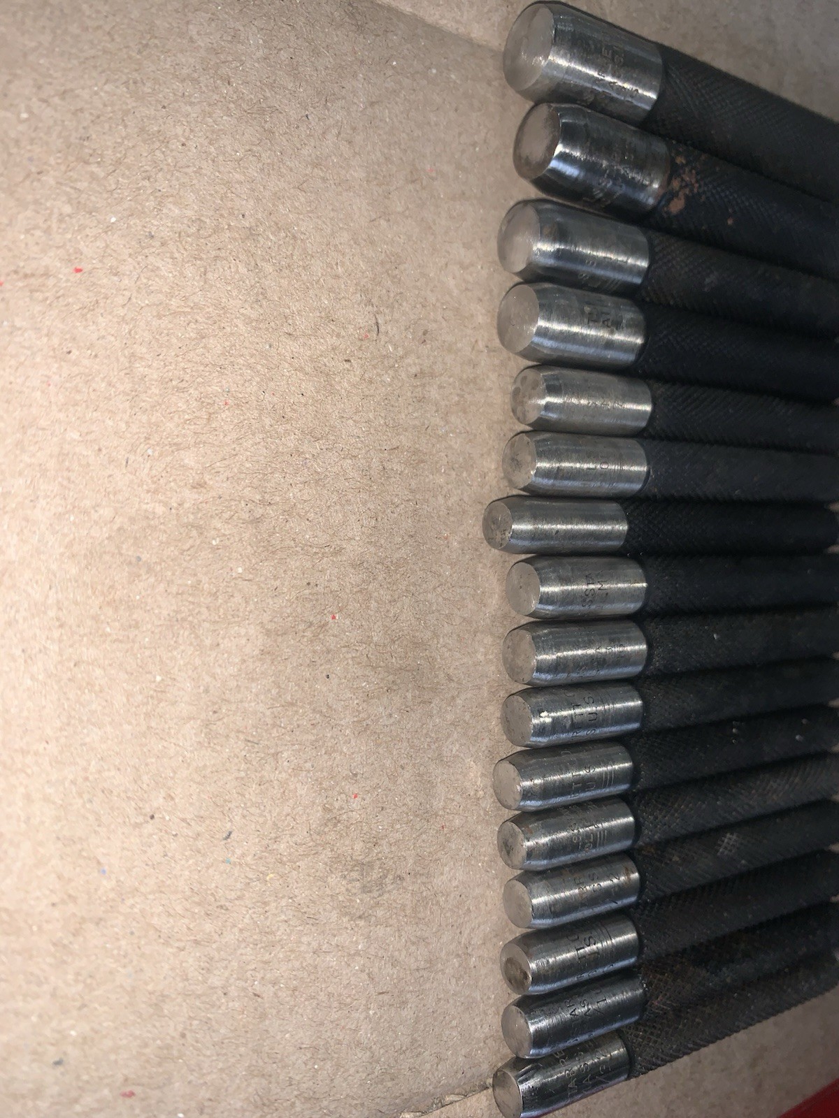 Starrett Short No S 565 Set Drive Pin Punches Complete Plus Extras Spare Set