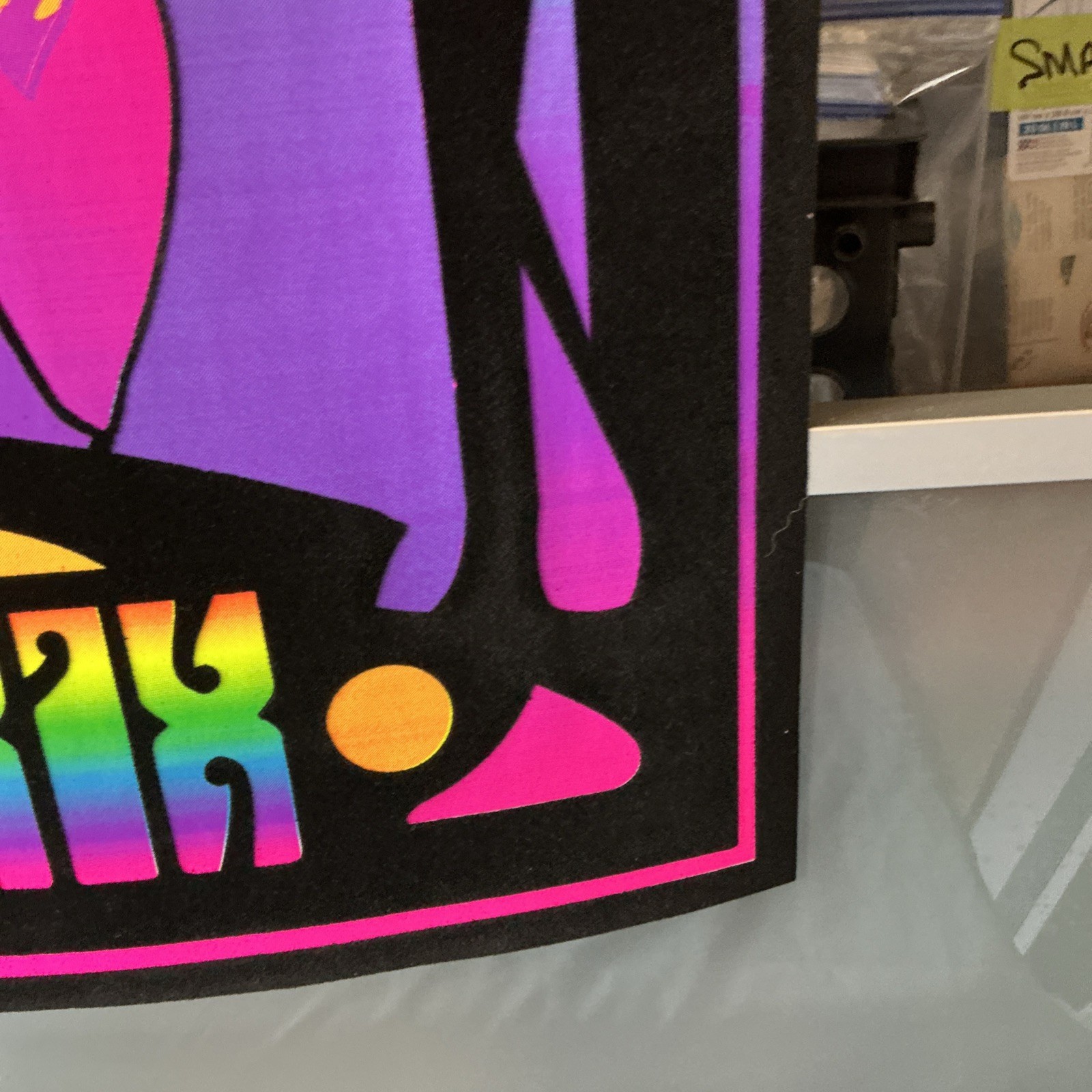 Vintage Hendrix Black Light Flocked Poster 21.5”x33”