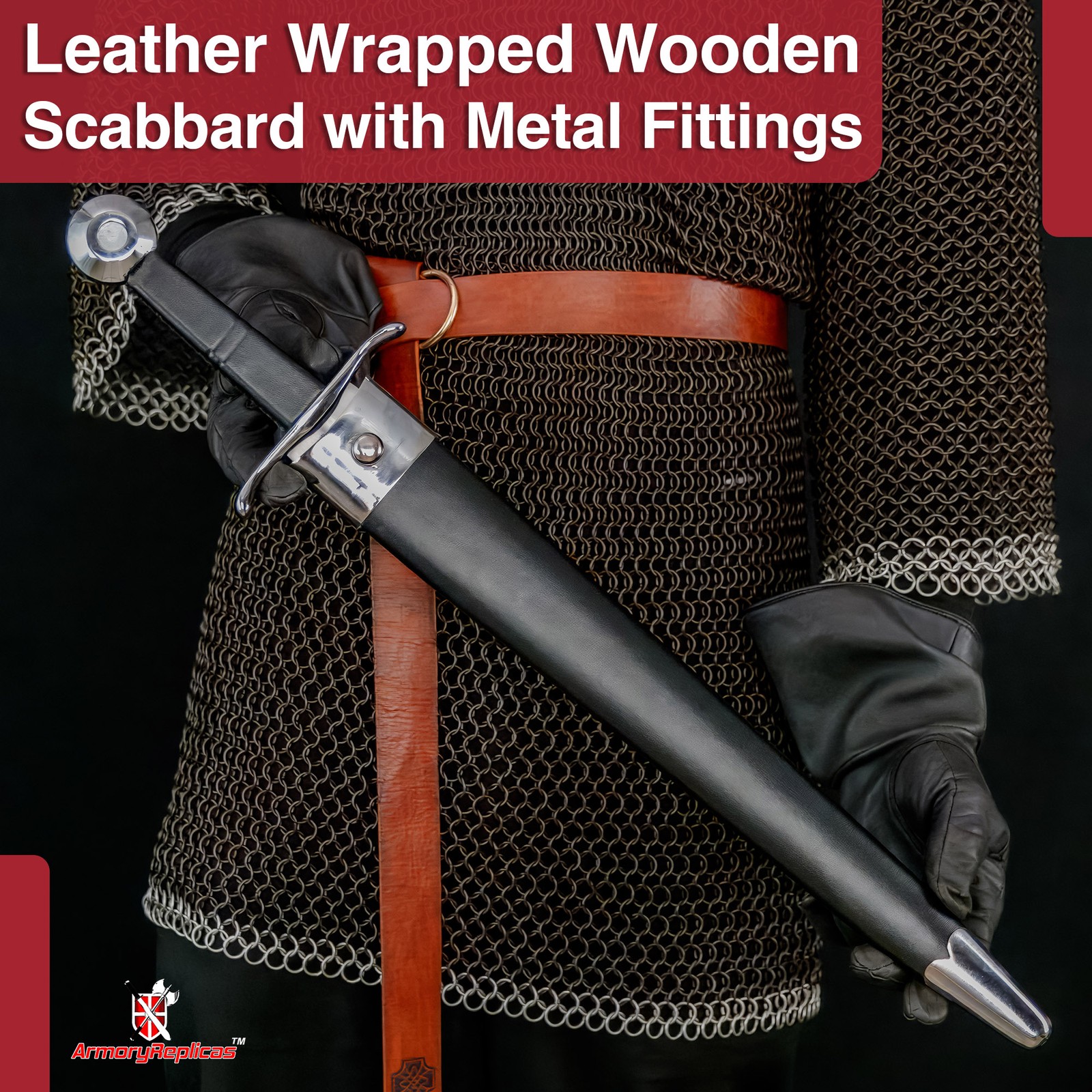 23" Medieval Coustille Dagger EN45 Steel Polished Sharp Blade w/ Scabbard