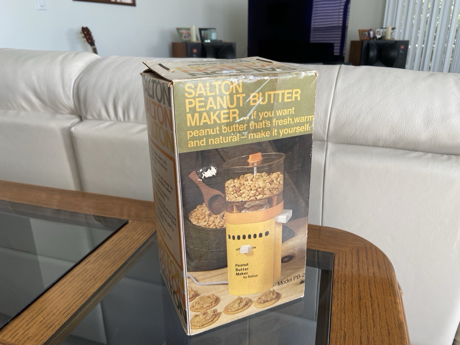 Salton Peanut Butter Maker 1970's Nostalgic Vintage Kitchen Model PB-2 Yellow