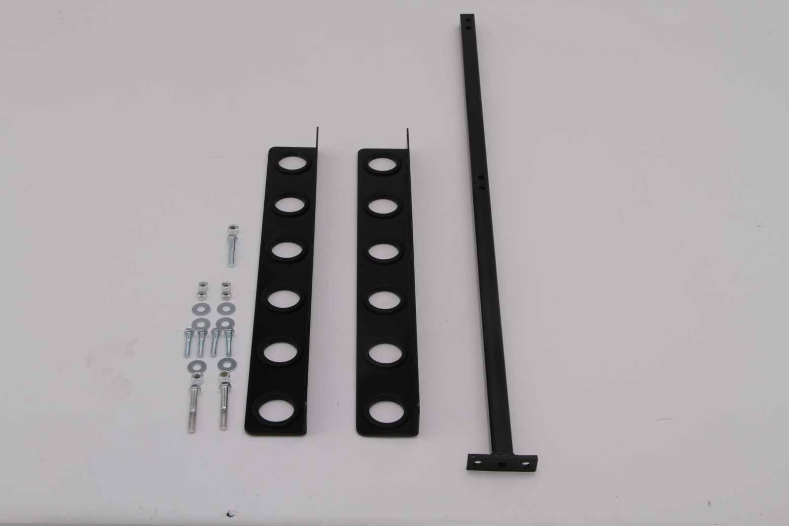 6 - Hole Trailer Shovel Holder – Fits Rakes, Pickaxes and Straight-Handle Tools