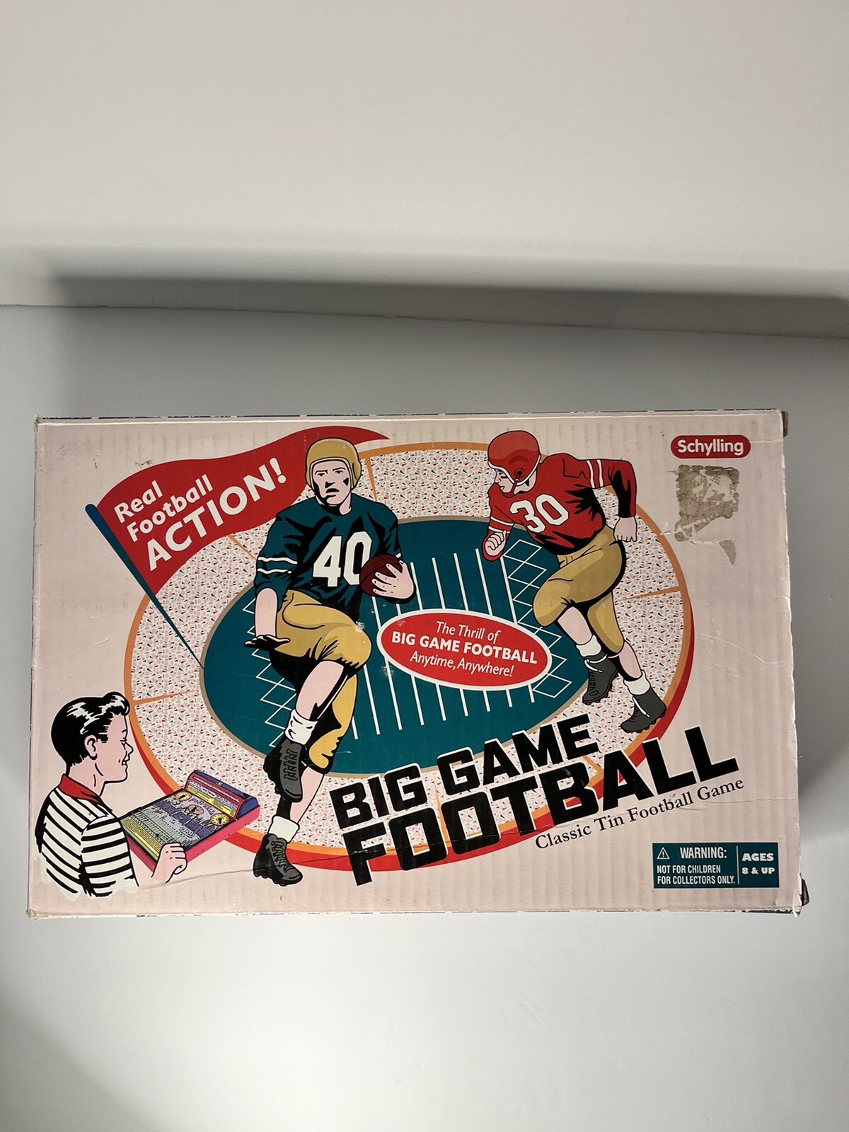 Vintage Schylling Big Game Football Classic Tin Football Game NOS