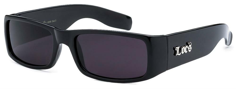 Locs Kids Glossy Black Rectangle Sunglasses (KG-LOC9006-BK) *NEW* *FREE Ship*