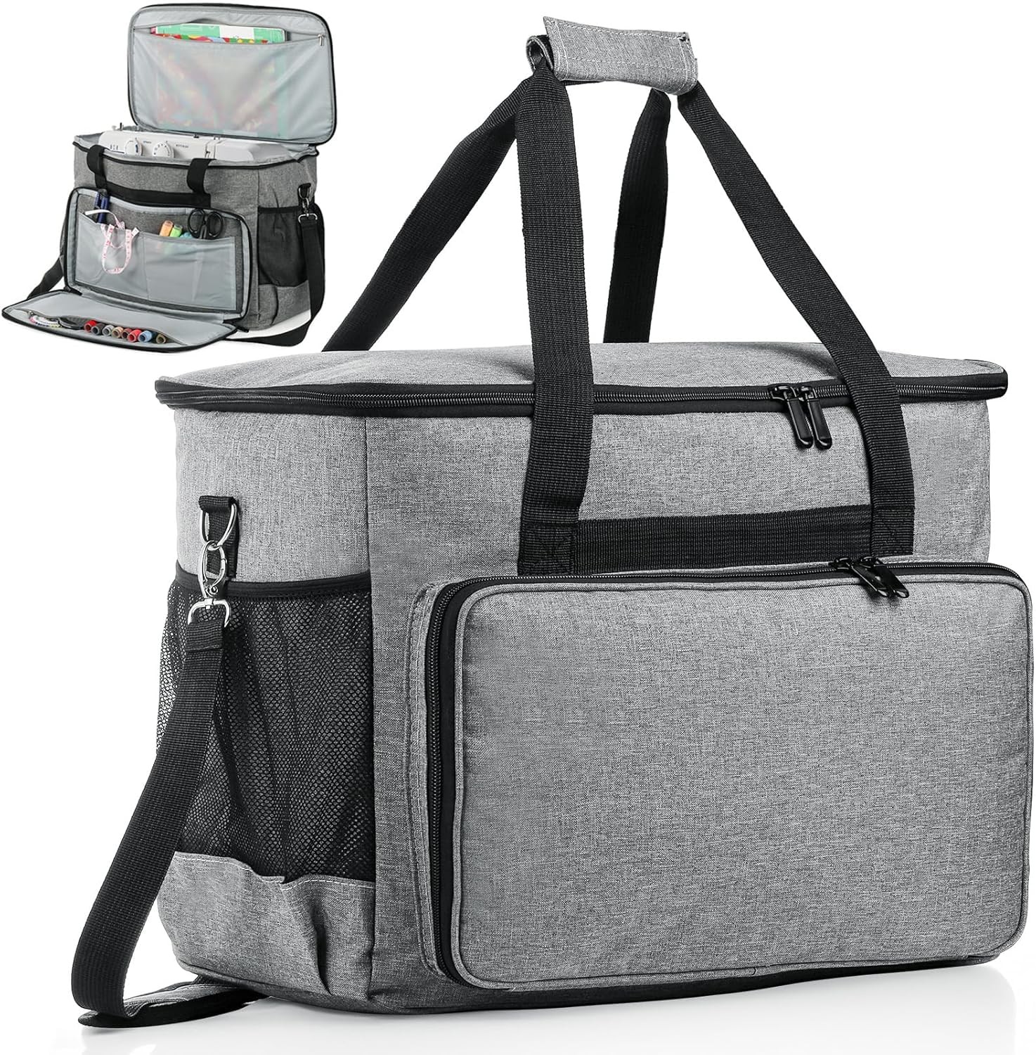 Universal Sewing Machine Carrying Case Tote Bag with Padding