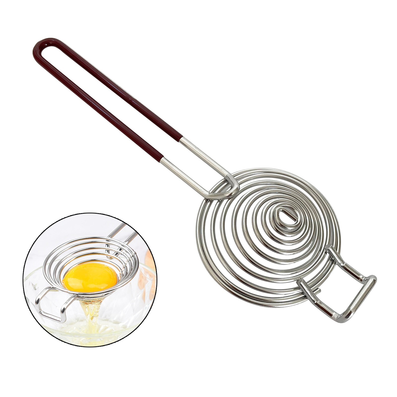 9.4" Easy Egg Yolk White Separator Kitchen Gadget Stainless Steel