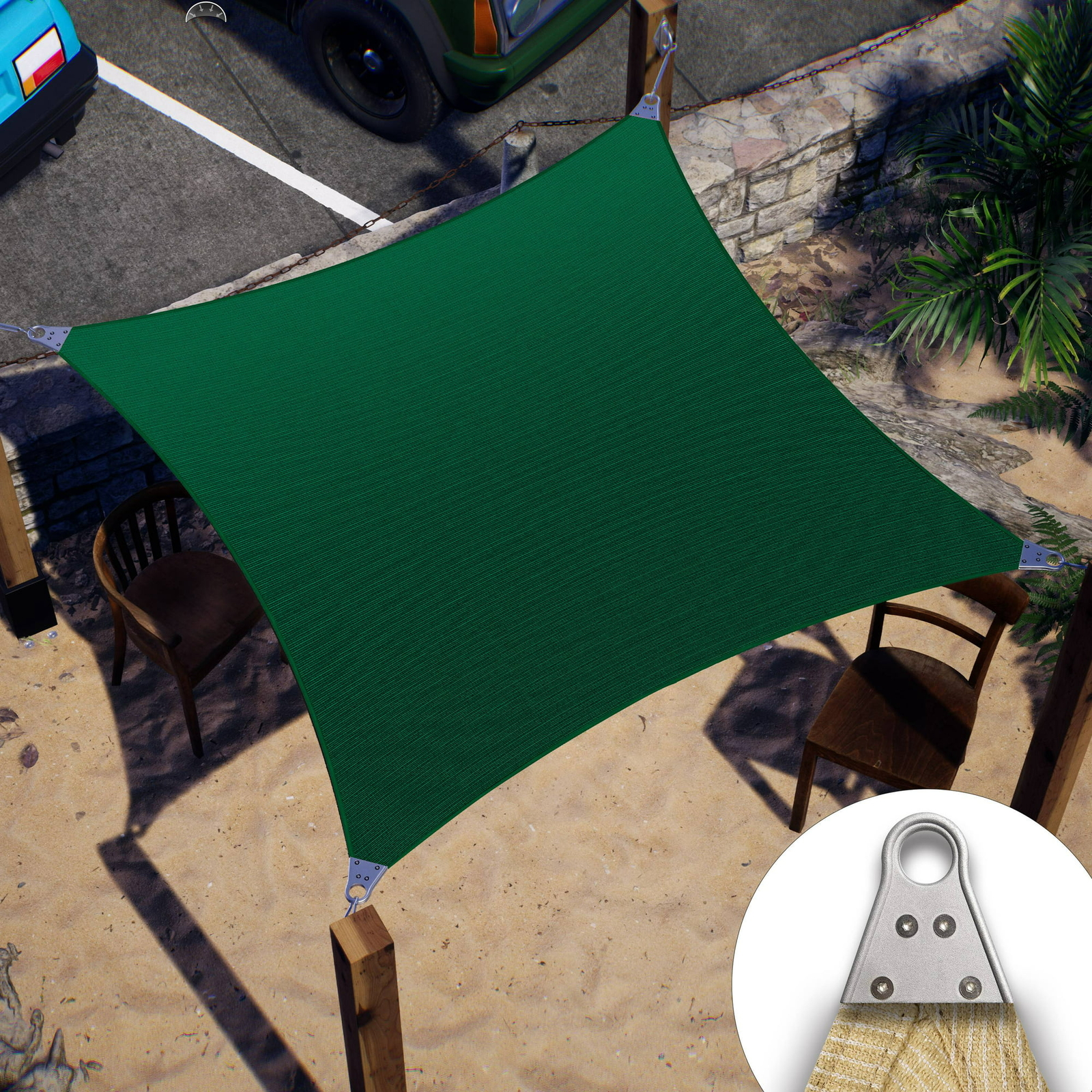 Colourtree Custom Size Rectangle Sun Shade Sail Canopy Outdoor