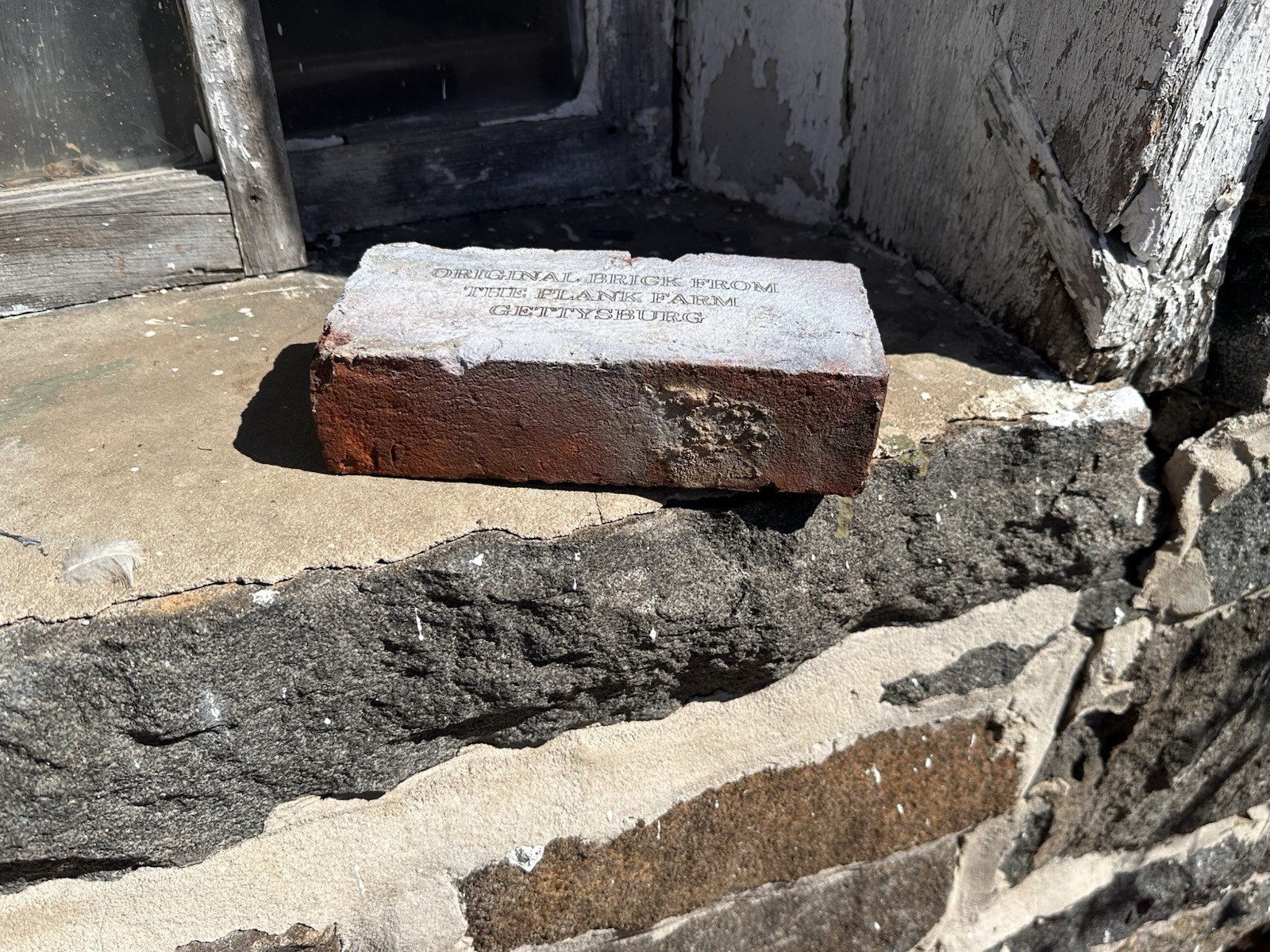 Original Antique Historical Brick From The Plank Farm Gettysburg Civil War