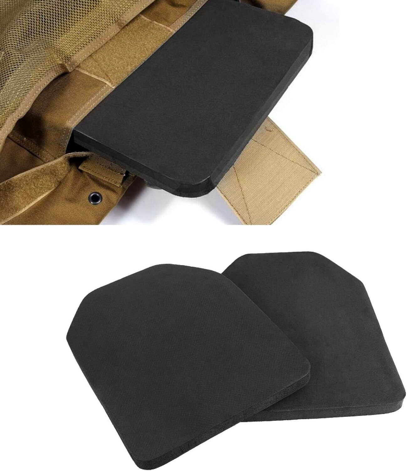 2 Pack EVA Foam Plate Carrier Vest Armor Plates for Airsoft Game Paintball Game