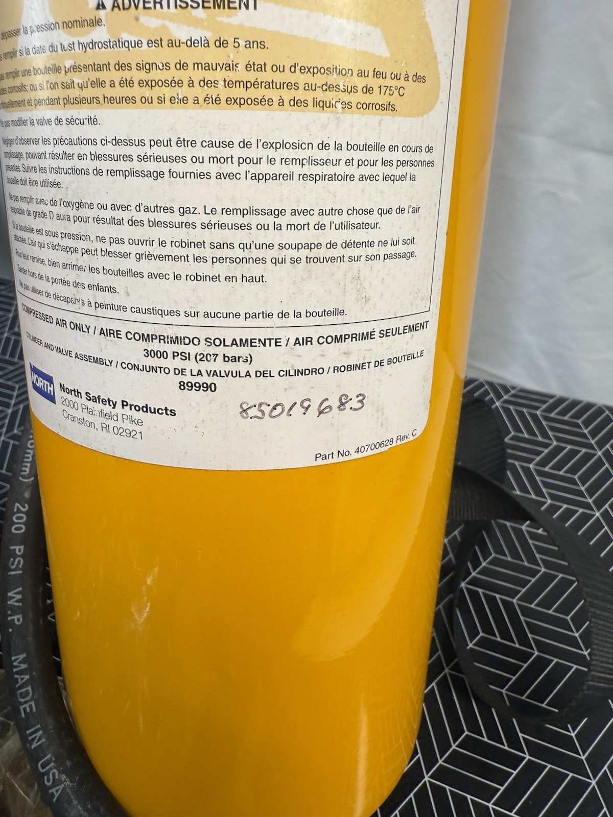 North Model 850 Respirator Emergency Escape Breathing Apparatus