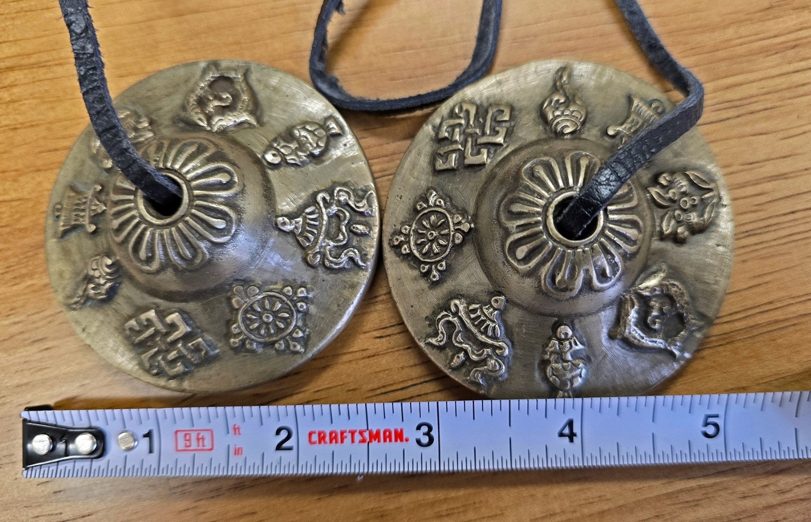 Cast Bronze Tingsha Cymbals Bells Chimes Meditation Healing