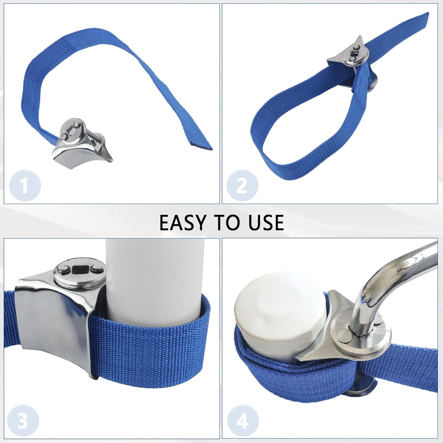 Oil Filter Wrench with Strap Wrench,Adjustable Oil Filter Removal Tool for 60mm-