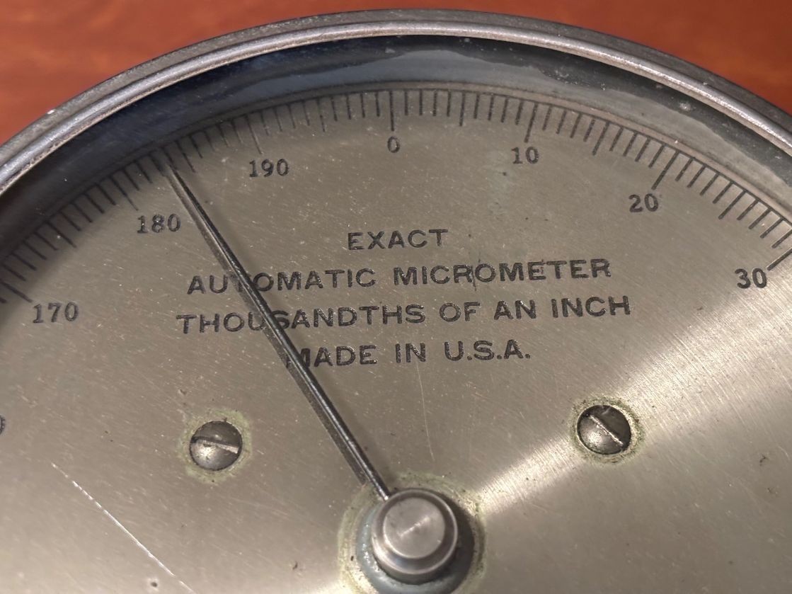 Vtg E.J. Cady Exact Automatic Micrometer measures in Thousandths of an Inch